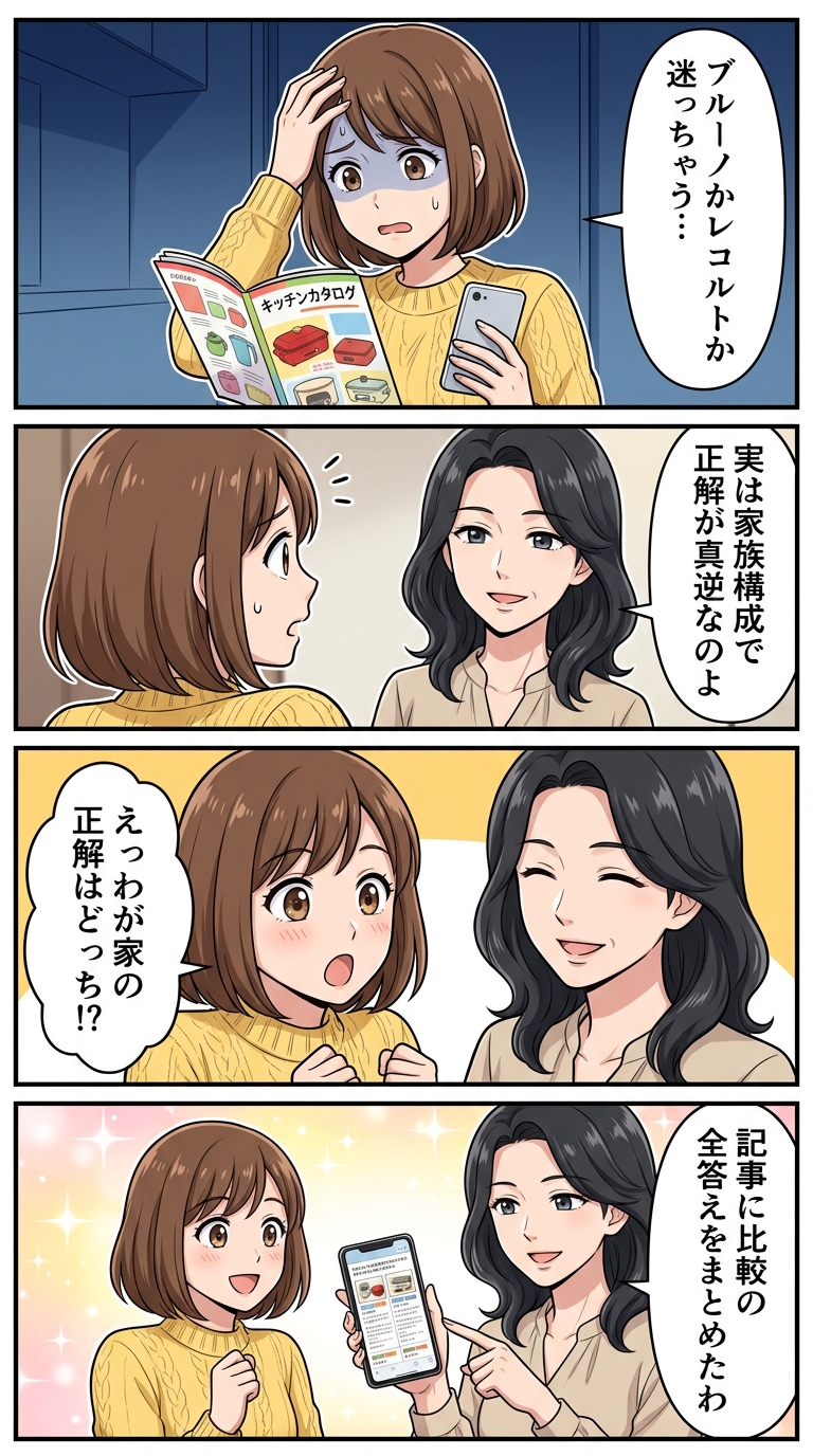 ブルーノ オート クック ポット レコルト 比較
